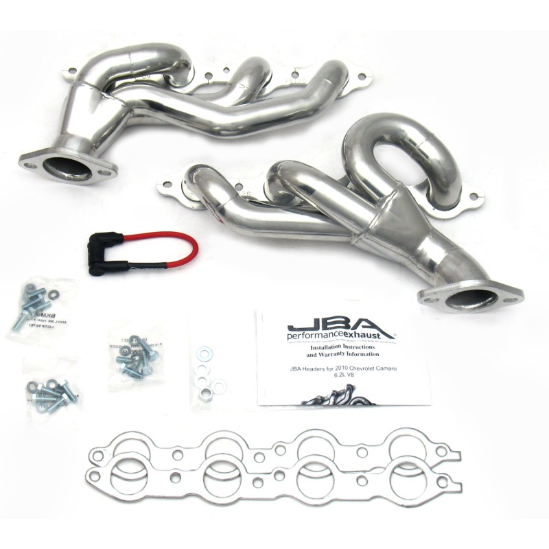 JBA 10-15 Camaro 6.2L LS 1-3/4in Primary Silver Ctd Cat4Ward Header - 1812SJS