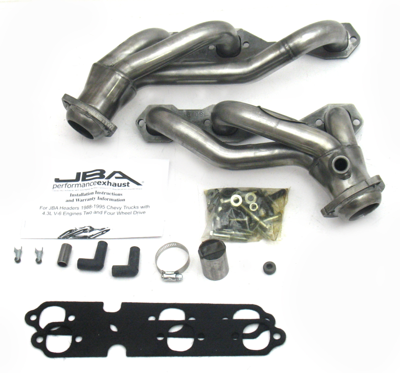 JBA 88-95 GM Truck 4.3L V6 w/o A.I.R. Injection 1-1/2in Primary Raw 409SS Cat4Ward Header - 1840S