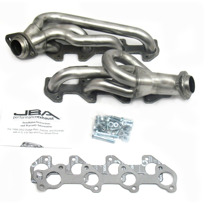 JBA 00-03 Dodge 4.7L PowerTech 1-1/2in Primary Raw 409SS Cat4Ward Header - 1949S