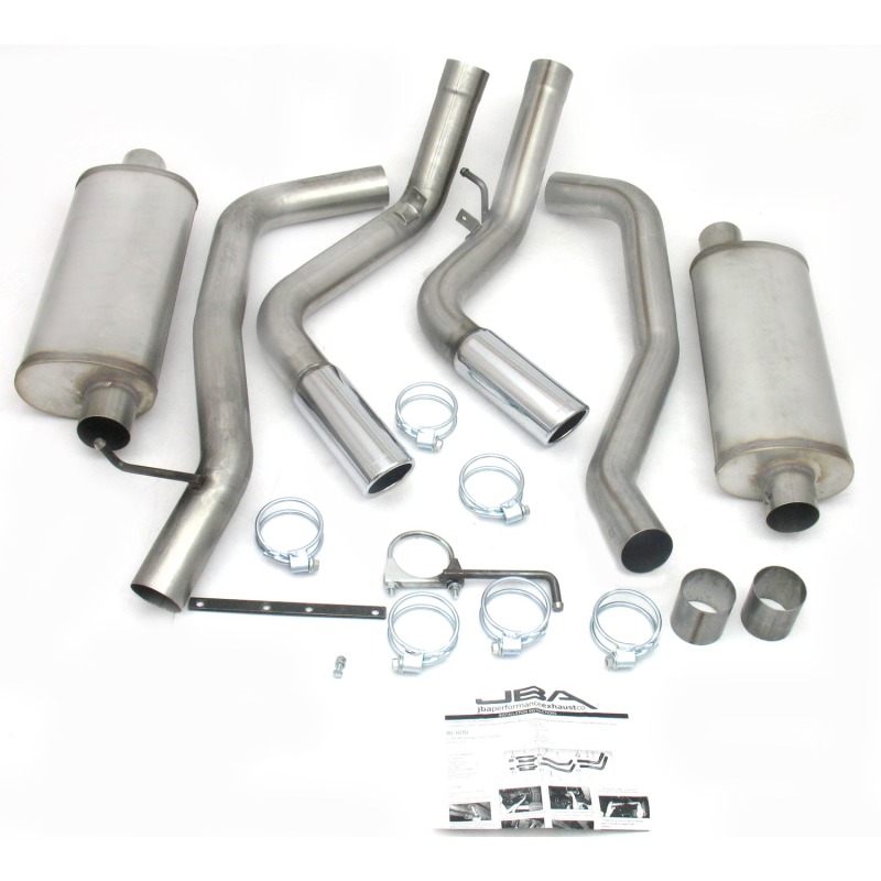 JBA 01-06 Chevrolet Silverado 2500/3500 HD 6.0/8.1L 409SS Pass Side Dual Exit Cat-Back Exhaust - 40-3030