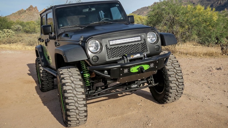 Addictive Desert Designs 07-18 Jeep Wrangler JK Venom Front Bumper w/ Winch Mount - F952271370103