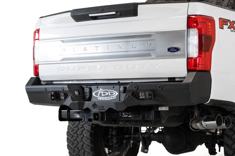 Addictive Desert Designs 17-20 Ford Super Duty Bomber HD Rear Bumper w/ Mounts For Cube Lights - R160051280103