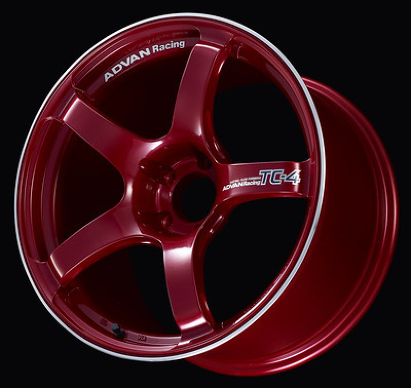 Advan TC4 15x5.5 +45 4-100 Racing Candy Red & Ring Wheel - YAD5B45ACRR