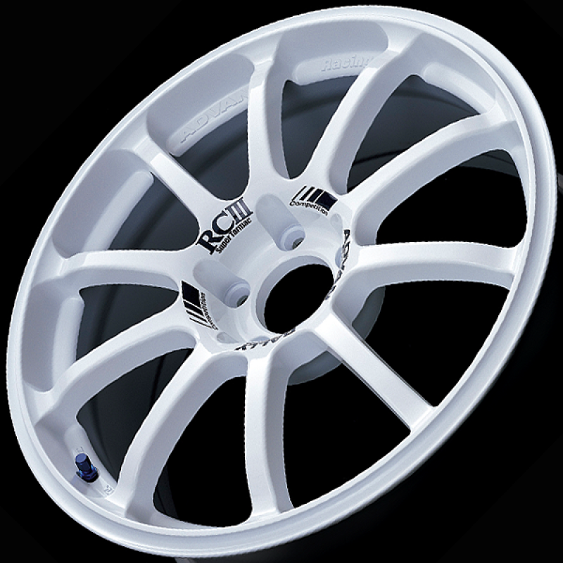 Advan RCIII 18x8.5 +38mm 5-114.3 White Wheel - YAI8H38EW