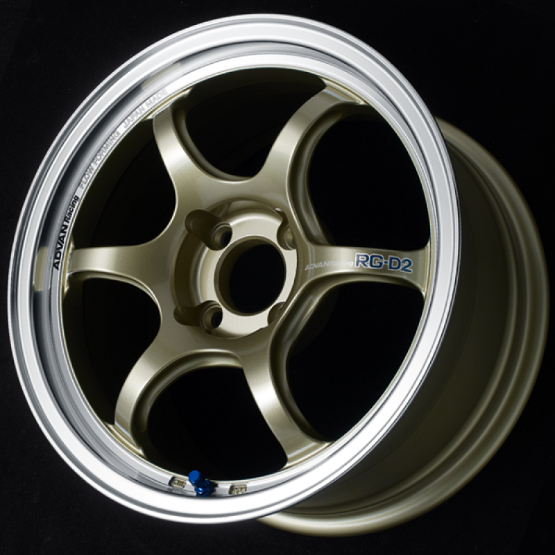 Advan RG-D2 15x7.0 +42 4-100 Machining & Champagne Gold Wheel - YAT5E42AMCG