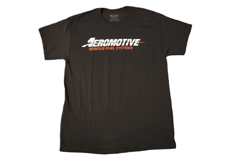 Aeromotive Standard Logo Black/Red T-Shirt - Large - 91126