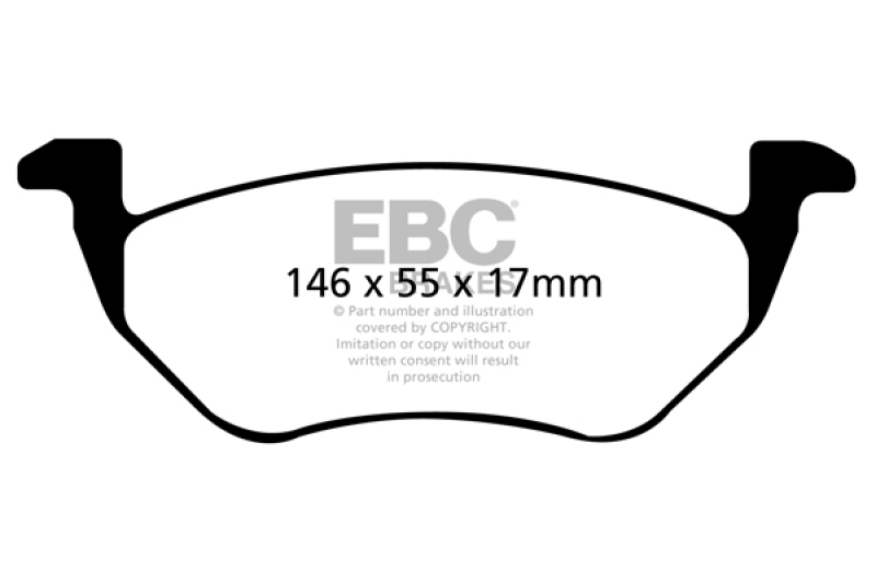 EBC 05-09 Ford Escape 2.3 Hybrid Ultimax2 Rear Brake Pads - UD1055