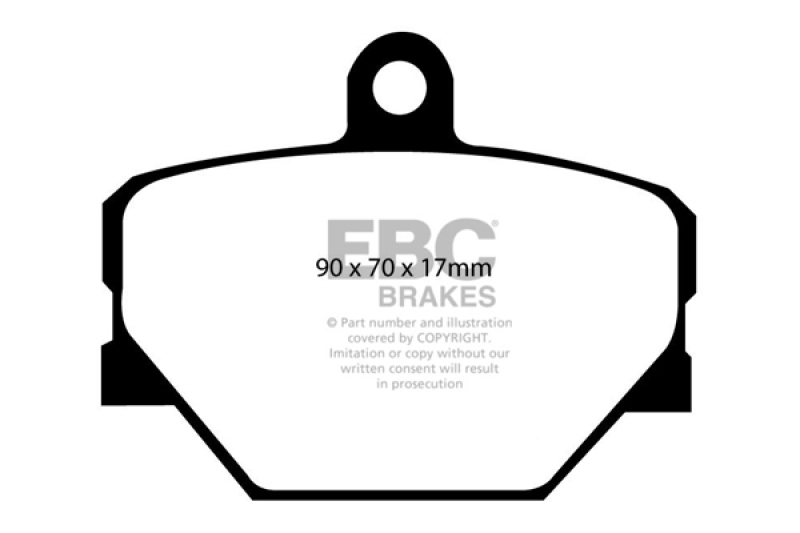 EBC 08+ Smart Fortwo 1.0 Ultimax2 Front Brake Pads - UD1252