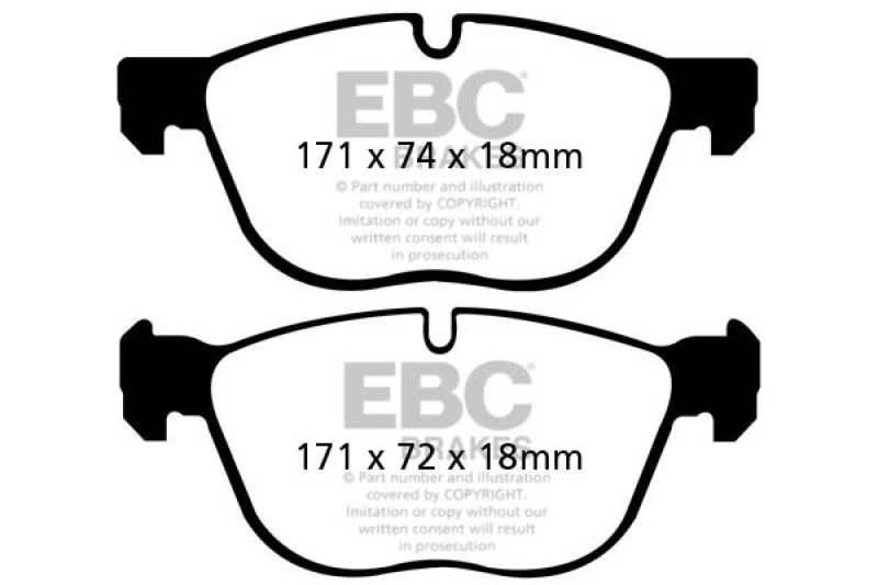 EBC 07-10 BMW X5 3.0 Ultimax2 Front Brake Pads - UD1294