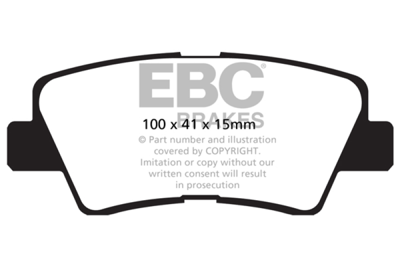 EBC 09-11 Hyundai Azera 3.3 Ultimax2 Rear Brake Pads - UD1313