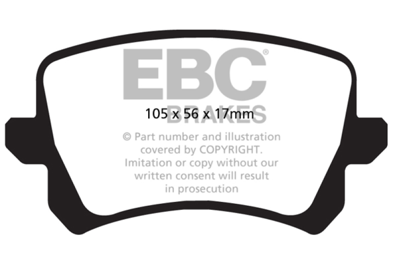EBC 15+ Audi Q3 2.0 Turbo Ultimax2 Rear Brake Pads - UD1348