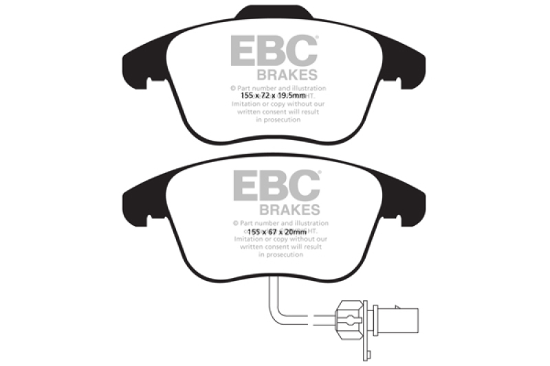 EBC 10+ Audi A5 2.0 Turbo Ultimax2 Front Brake Pads - UD1535