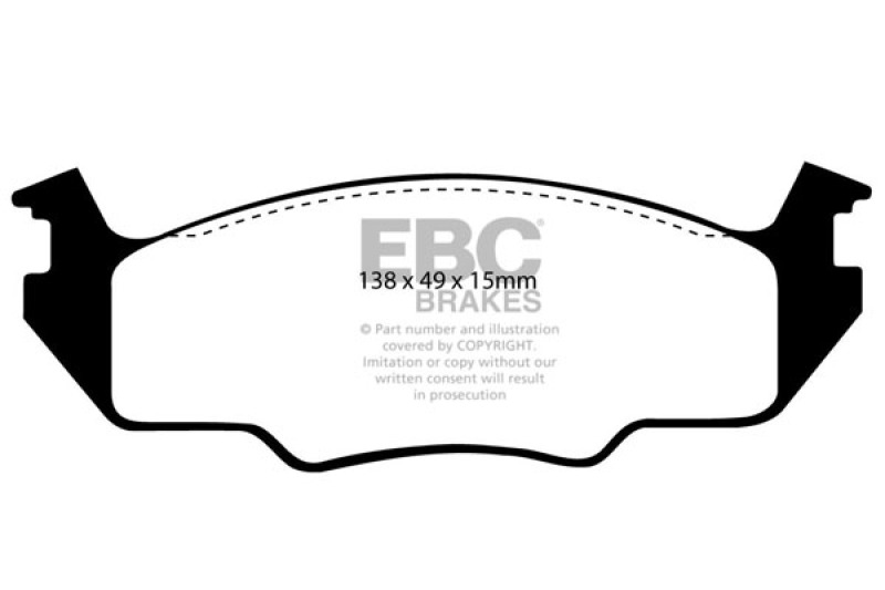 EBC 80-84 Volkswagen Golf 1.6 Ultimax2 Front Brake Pads - UD158