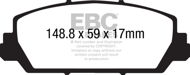 EBC 12+ Acura RDX 3.5 Ultimax2 Front Brake Pads - UD1625