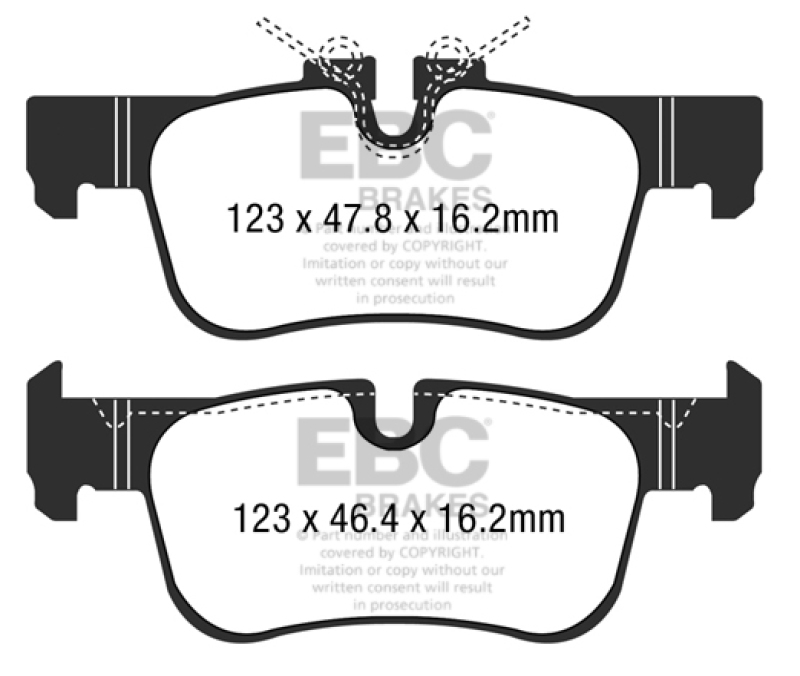 EBC 14+ BMW i3 Electric Ultimax2 Rear Brake Pads - UD1762