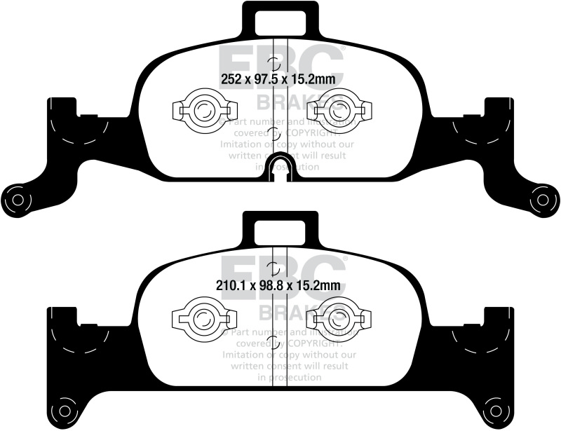 EBC 2018+ Audi A4 Allroad Quattro 2.0L Turbo Ultimax2 Front Brake Pads - UD1897