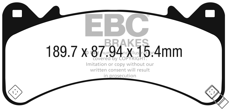 EBC 2015+ Chevrolet Tahoe 2WD (6 Piston Brembo) Ultimax2 Front Brake Pads - UD1910