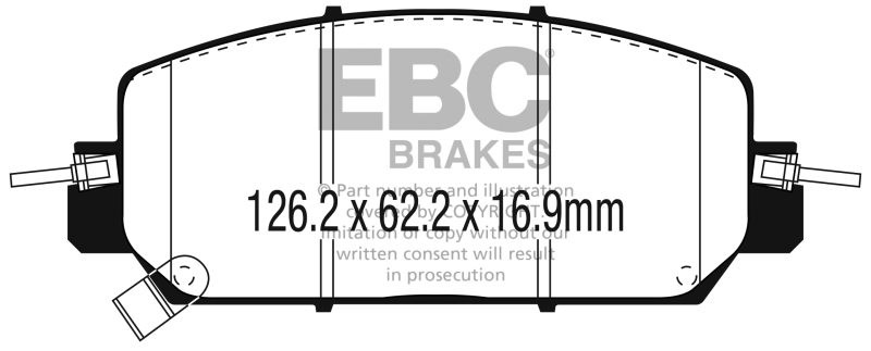 EBC 2017+ Honda CR-V 1.5L Turbo Ultimax2 Front Brake Pads - UD2036