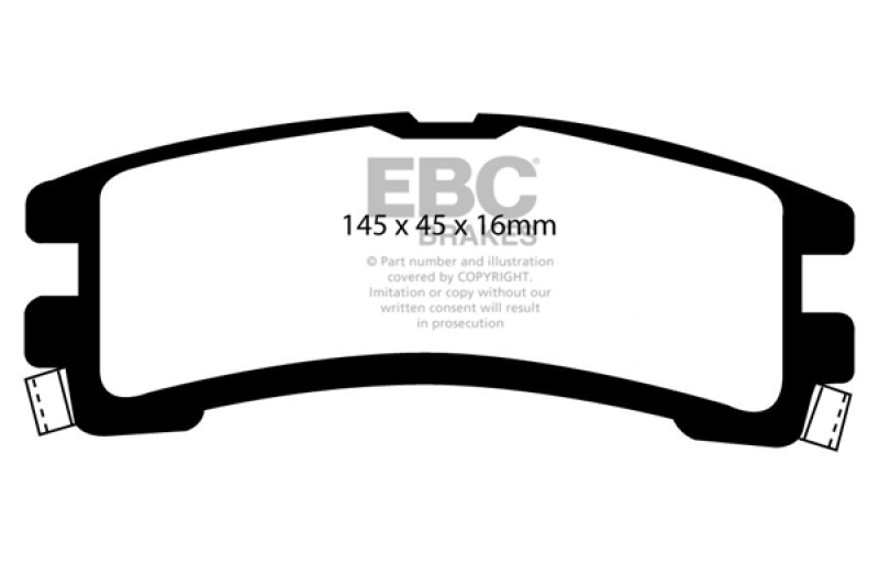 EBC 87-95 Nissan Pathfinder 3.0 Ultimax2 Rear Brake Pads - UD401