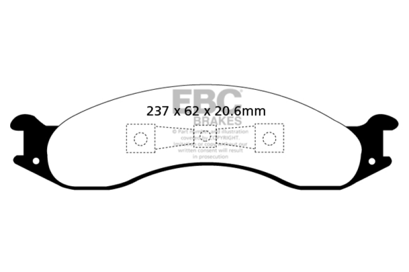 EBC 92-94 Ford Econoline E250 4.9 Ultimax2 Front Brake Pads - UD557