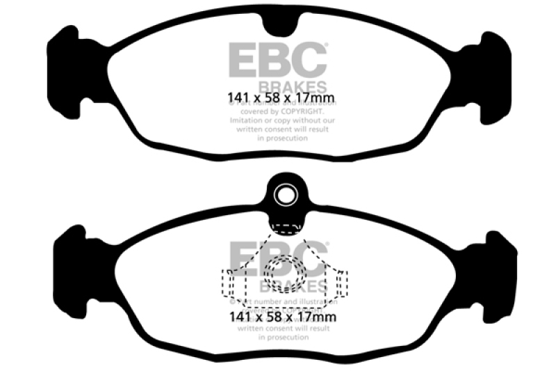 EBC 95-02 Jaguar XJR 4.0 Supercharged Ultimax2 Rear Brake Pads - UD688