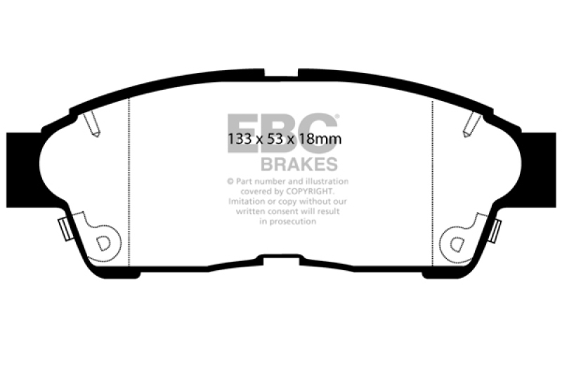 EBC 96-2000 Toyota Rav4 2.0L Ultimax2 Front Brake Pads - UD695