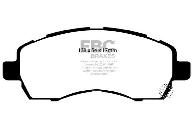 EBC 97-98 Subaru Impreza 1.8 Ultimax2 Front Brake Pads - UD722