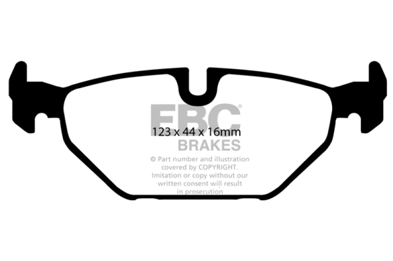 EBC 99-01 Saab 9-5 2.3 Turbo (Aero) Ultimax2 Rear Brake Pads - UD7631