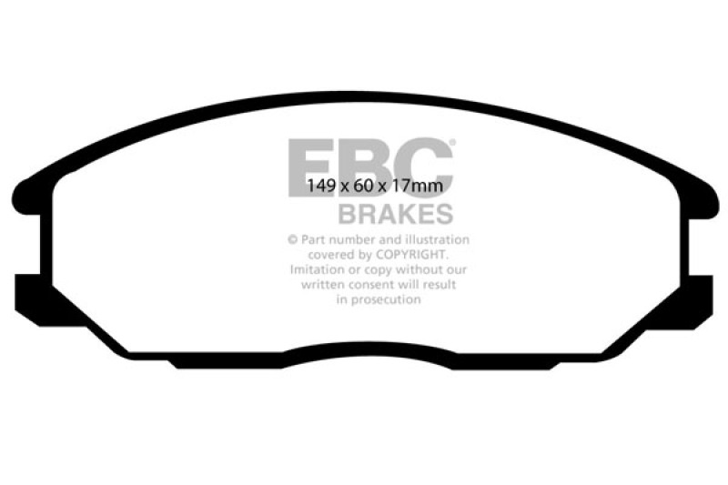 EBC 01-06 Hyundai Santa Fe 2.4 Ultimax2 Front Brake Pads - UD864