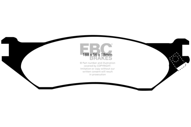 EBC 04-06 Dodge Durango 3.7 Ultimax2 Front Brake Pads - UD897