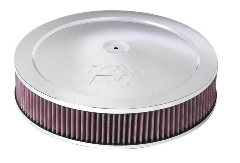 K&N 14in Red Custom Air Cleaner Assembly - 5.125in ID x 14in OD x 2.75in H x 1.25in Drop Base - 60-1280