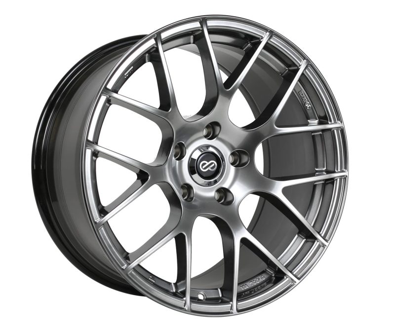 Enkei Raijin 18x8 45mm Offset 5x112 Bolt Pattern 72.6 Bore Diamter Hyper Silver Wheel - 467-880-4445HS