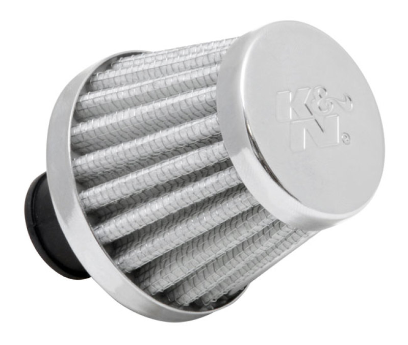 K&N 2in Base OD x .375in Flange ID x 1.75in H Rubber Base Crankcase Vent Filter - White - 62-1600WT