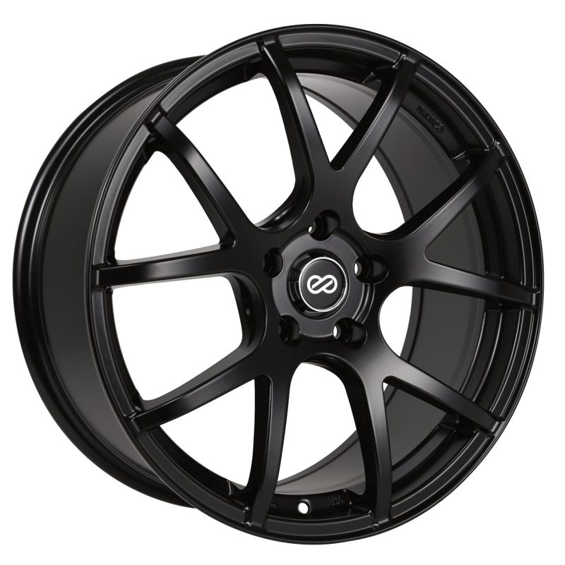 Enkei M52 16x7 38mm Offset 5x100 Bolt Pattern 72.6mm Bore Dia Matte Black Wheel - 480-670-8038BK