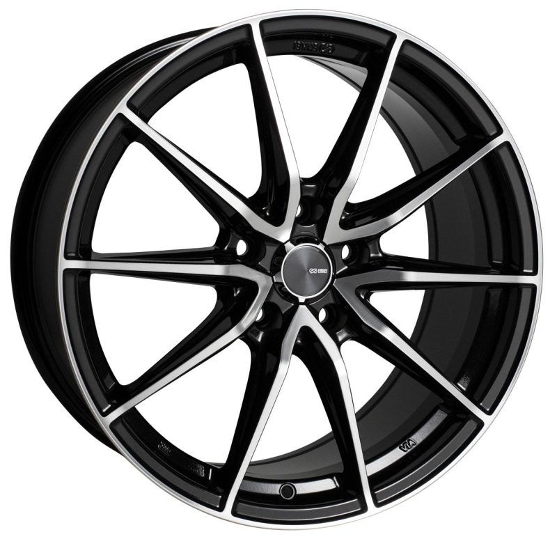 Enkei DRACO 18x8.0 5x114.3 35mm Offset 72.6mm Bore Black Machined Wheel - 509-880-6535BKM