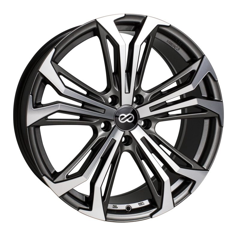 Enkei Vortex 5 Wheel 20x8.5 40mm Offset, 5x120mm Bore - Anthracite Machined - 510-285-1240AM