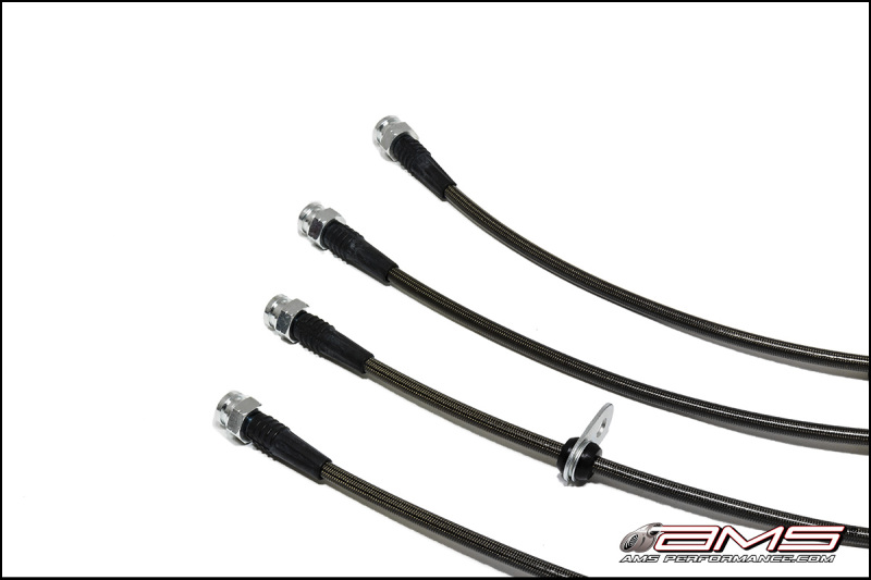 AMS Performance 08-15 Mitsubishi EVO X Stainless Steel Brake Lines (4 Lines) - AMS.04.01.0004-1