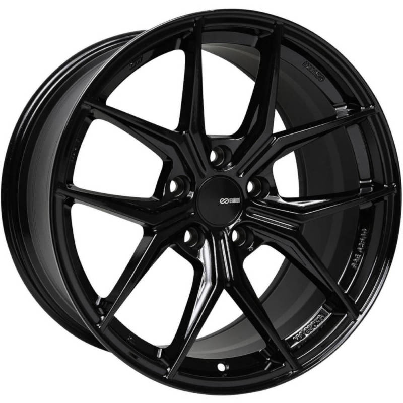 Enkei TSR-X 20x8.5 40mm Offset 5x120 BP 72.6mm Bore Gloss Black Wheel - 529-285-1240BK