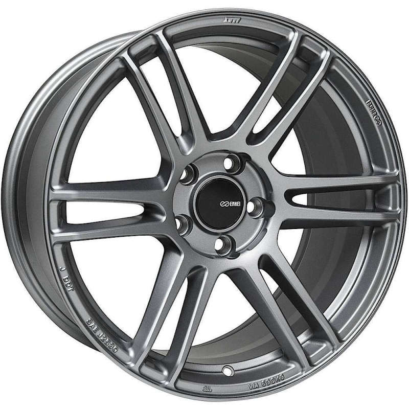 Enkei TSR-6 18x8 5x100 45mm Offset 72.6mm Bore Titanium Gray Wheel - 530-880-8045GR