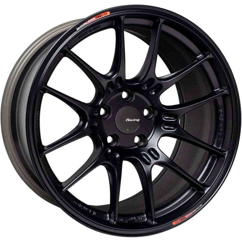 Enkei GTC02 18x9.5 5x112 22mm Offset 66.5mm Bore Matte Black Wheel - 534-895-4422BK