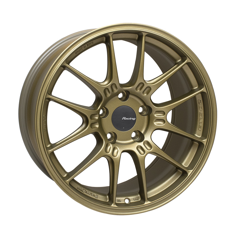 Enkei GTC02 18x9.5 5x120 45mm Offset 72.5mm Bore Titanium Gold Wheel - 534-895-1245GG