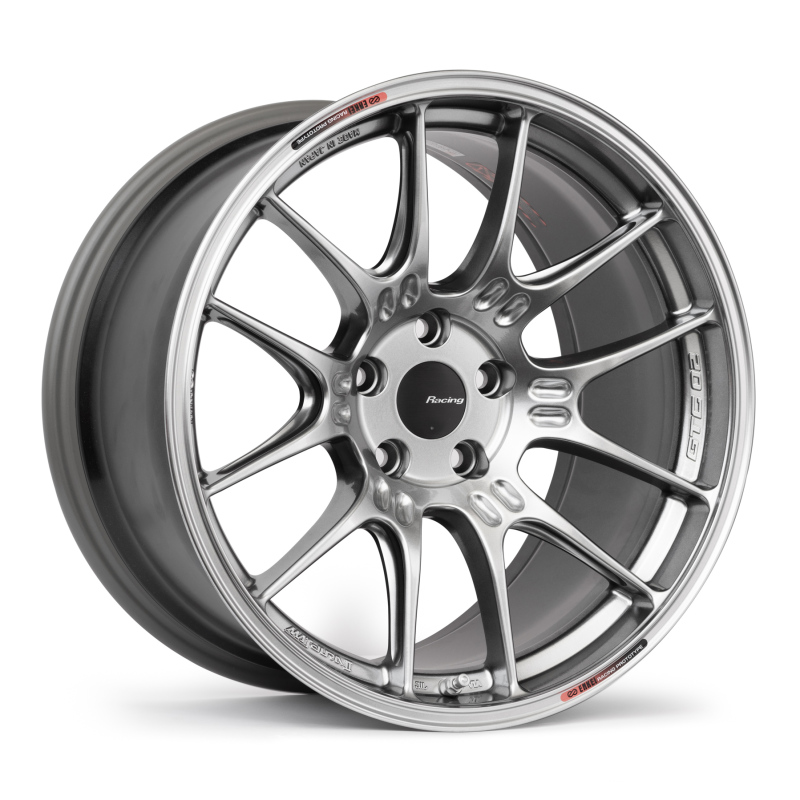 Enkei GTC02 19x10.5 5x114.3 15mm Offset 75mm Bore Hyper Silver Wheel - 534-9105-6515HS