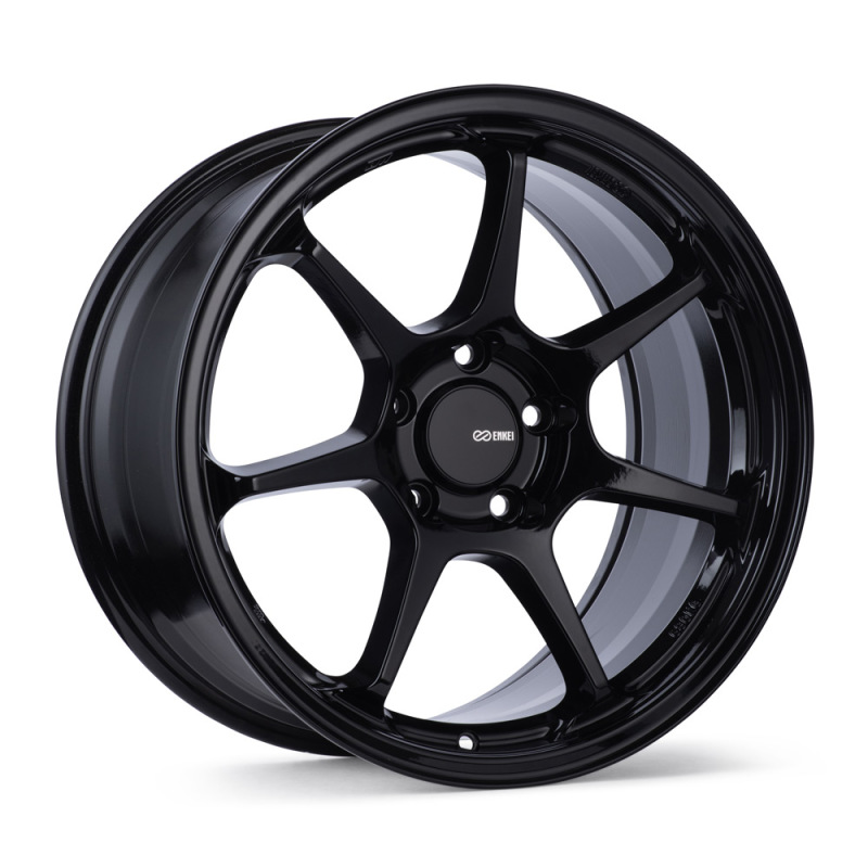 Enkei TS-7 18x8 5x100 45mm Offset 72.6mm Bore Gloss Black Wheel - 535-880-8045BK