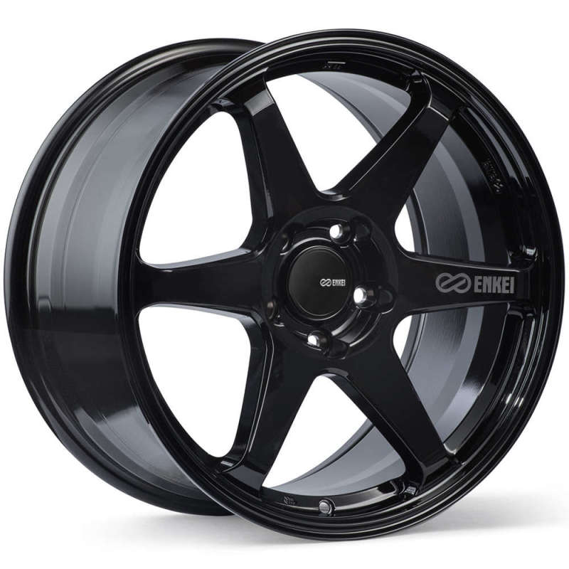 Enkei T6R 17x9 40mm Offset 5x114.3 Bolt Pattern 72.6 Bore Gloss Black Wheel - 539-790-6540BK