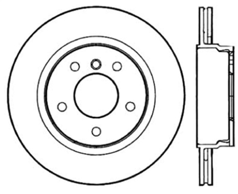 StopTech 99-05 BMW 3-Series Drilled Left Rear Rotor - 128.34049L