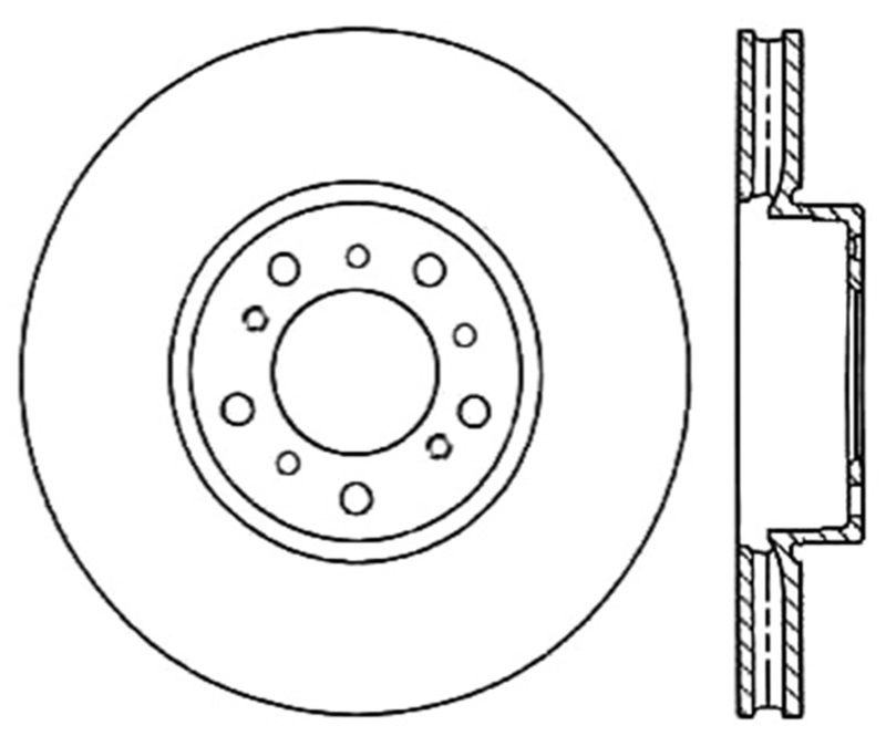 StopTech 01-06 BMW M3 Drilled Right Front CRYO Rotor - 128.34059CR