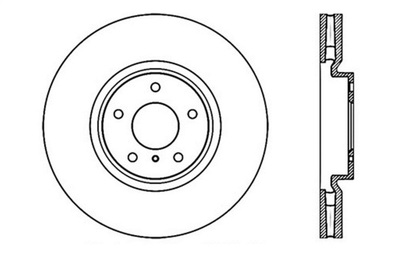 StopTech 08-13 Infiniti G37 Cryo Sportstop Drilled Left Front Rotor - 128.42095CL