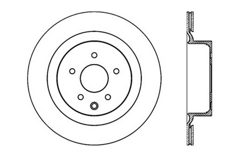StopTech 13-17 Nissan 370Z Sport Cryo Drilled Left Rear Rotor - 128.42101CL