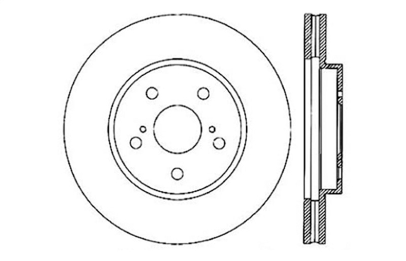 StopTech 02 Lexus ES250/300/330/350/06-12 IS250/300/350 Drilled Cryo Left Front Rotor - 128.44125CL