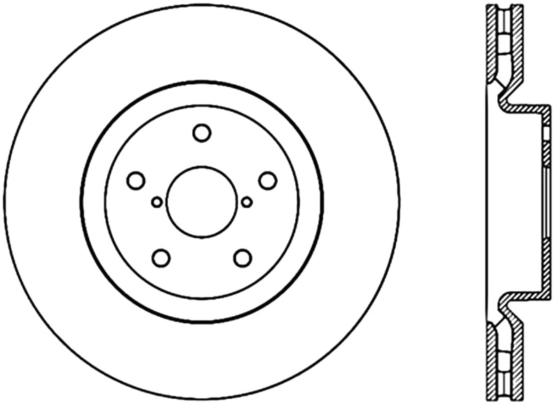 StopTech 05-17 Subaru WRX Cryo Drilled Sport Left Front Rotor - 128.47022CL